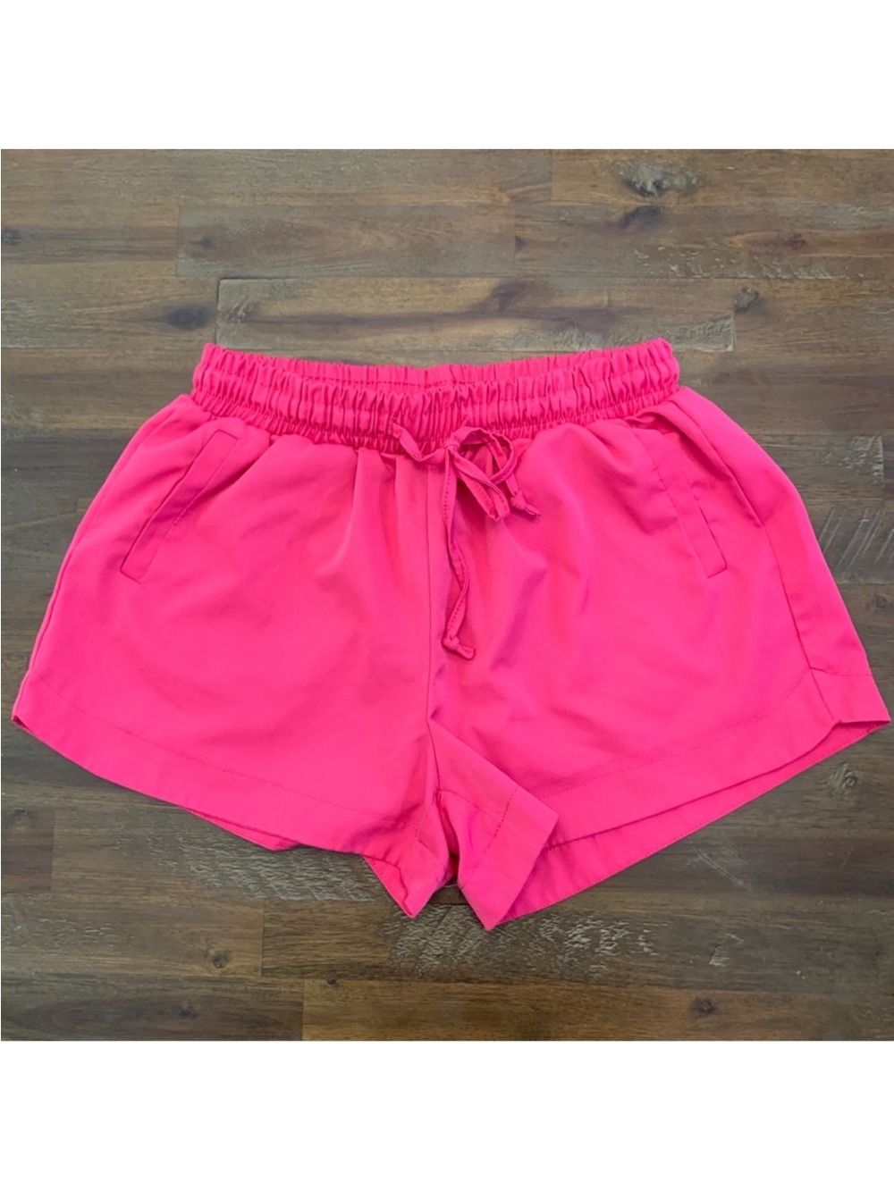 ✅ Shosho dark pink drawstring elastic waisted lounge shorts with pockets